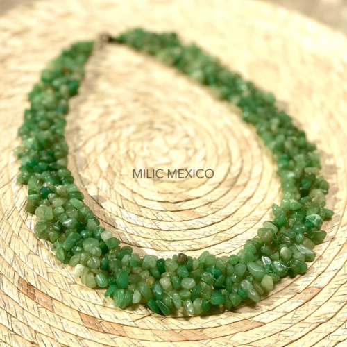 Collar Artesanal ágata verde