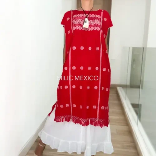 Huipil Amuzgo un lienzo rojo - G