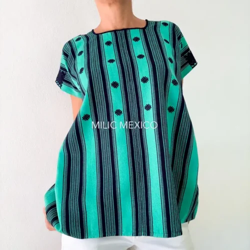 Blusa Pantelhó verde/azul - G
