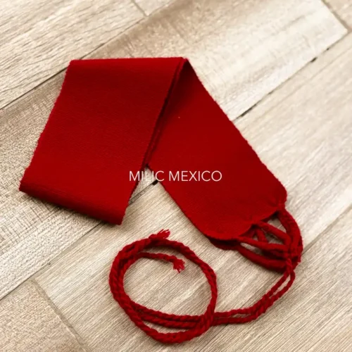 Faja de telar rojo quemado