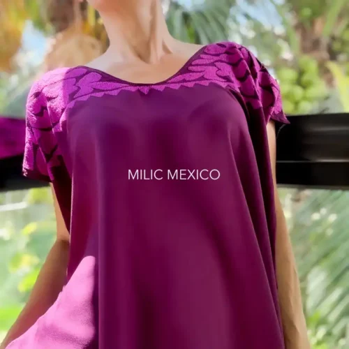 Blusa Jalapa cuello bordado vino - G