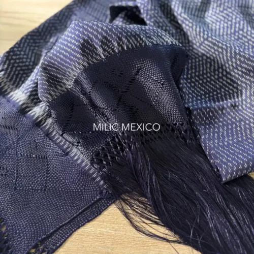 Rebozo de Bolita Santa María del Río azul