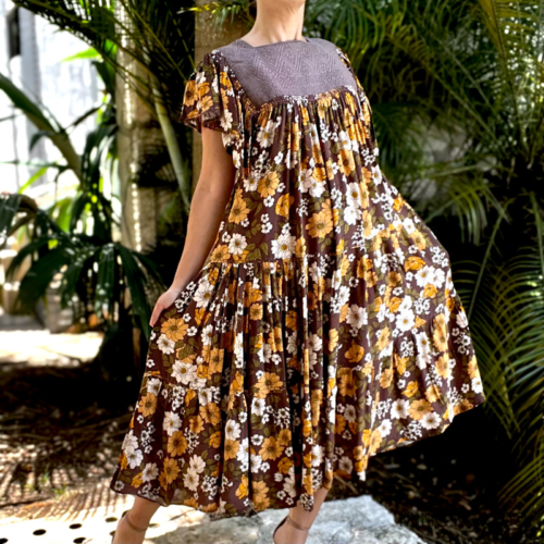 Vestido Yesenia estampado café - CH