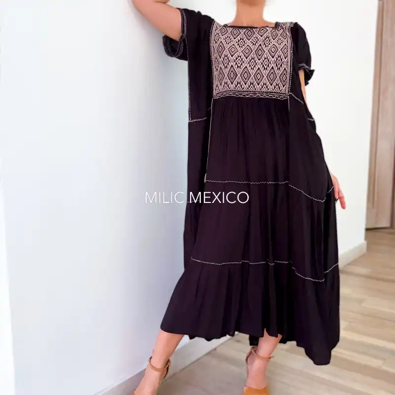 Vestido Paloma negro - XG