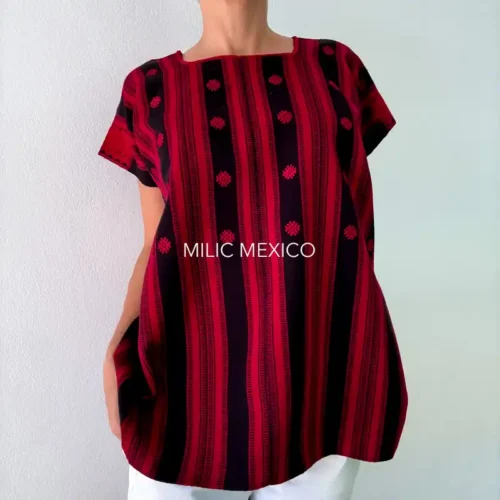 Blusa Pantelhó negro/vino - G