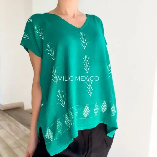 Blusa Carranza rayón verde - G