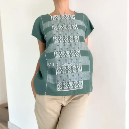 Blusa San Andrés Gabriela verde - M