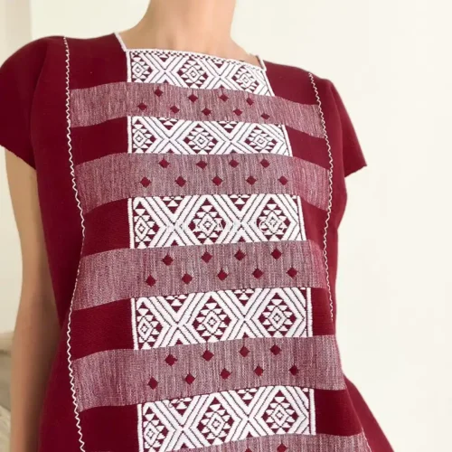 Blusa San Andrés Gabriela vino - M