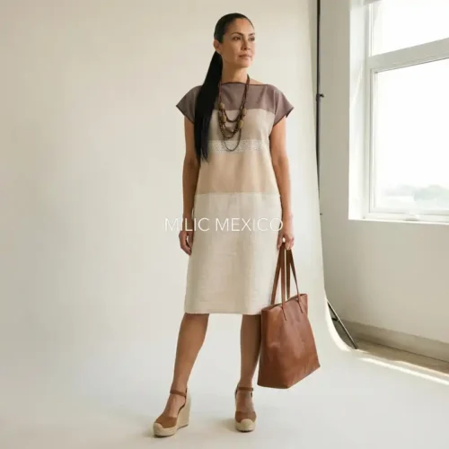 Huipil Cuadro tostado - M/G/XG