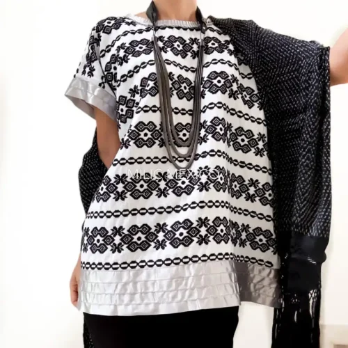 Blusa Huatla de Jimenez blanco - XG