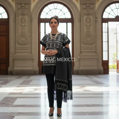 Blusa Huatla de Jimenez negro - G