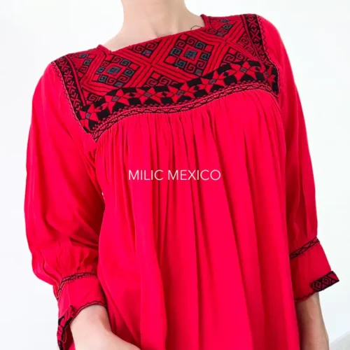 Blusa San Andrés rayón rojo - Ch