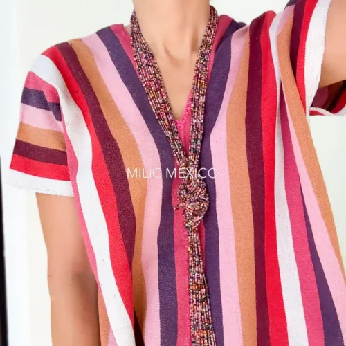 Blusa San Juan Cotzocón rayas multicolor - G