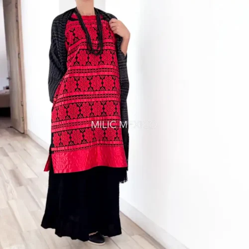 Huipil Huatla de Jimenez rojo- XG