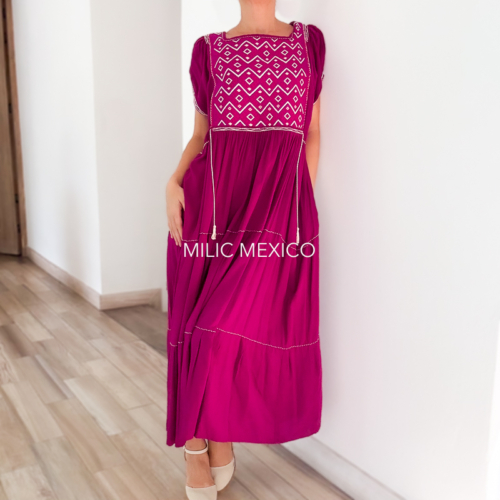 Vestido Paloma bugambilia - G