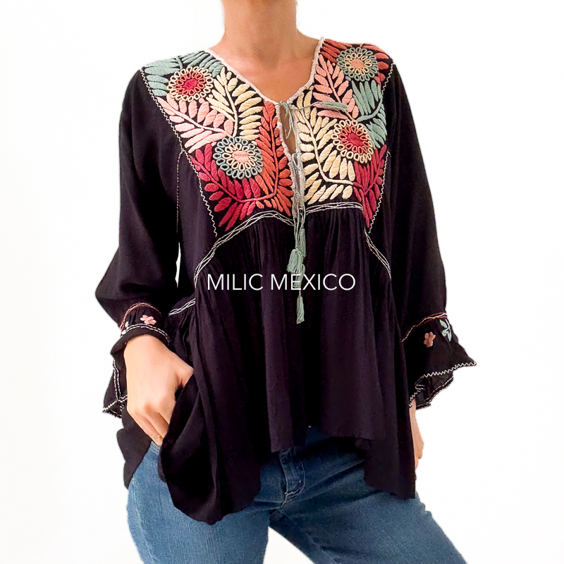 Saco Ángela negro/colores - XG