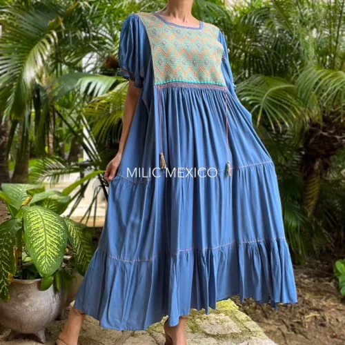 Vestido Paloma azul - XG