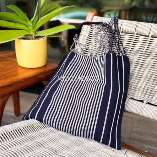 Bolsa de Telar Zinancantán azul marino