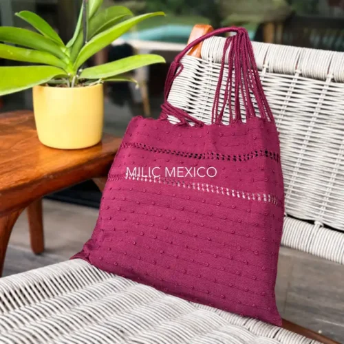 Bolsa de Telar Zinancantán guinda