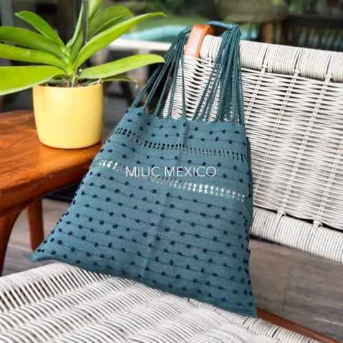 Bolsa de Telar Zinancantán azul