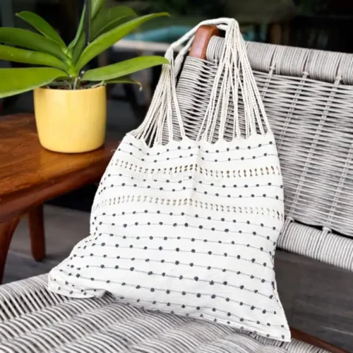 Bolsa de Telar Zinancantán blanco