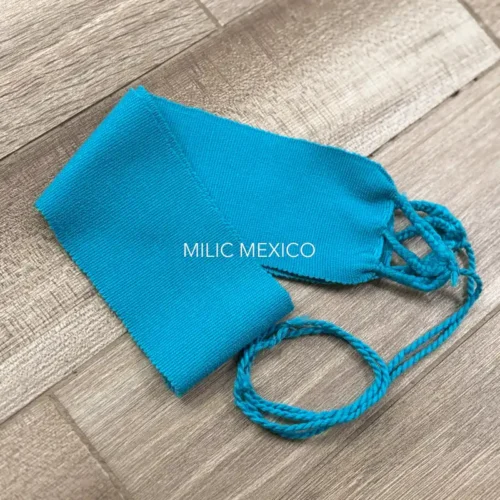 Faja de telar azul cian