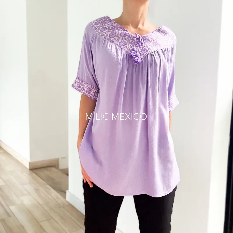 Blusa Pahuatlán lila - G - Imagen 4