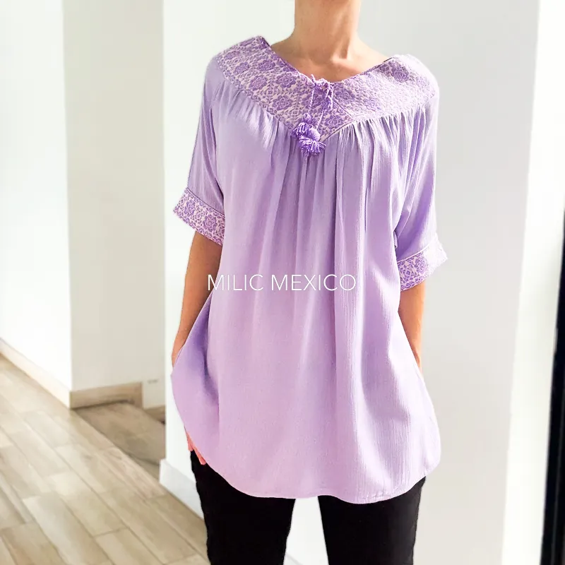 Blusa Pahuatlán lila - G - Imagen 3
