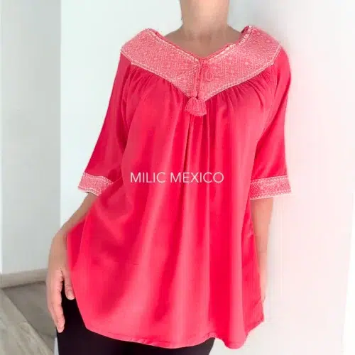 Blusa Pahuatlán coral - G