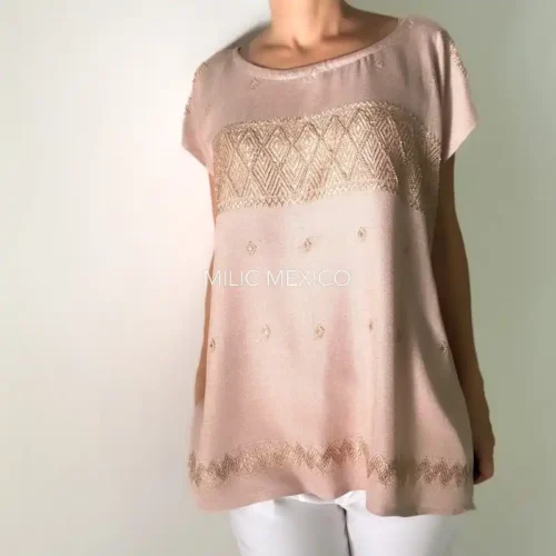 Blusa Carranza rayón beige - G