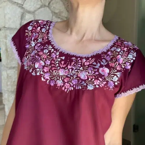 Blusa San Antonino Jazmín vino - Ch