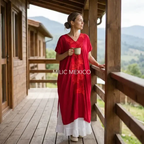 Túnica Jalapa de Díaz rojo - 3XG