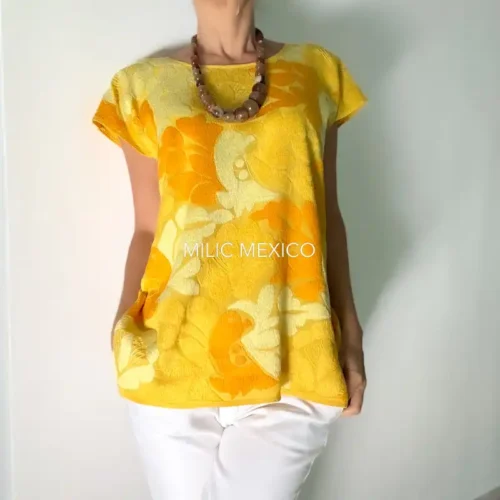 Blusa Jalapa de Díaz amarillo - M
