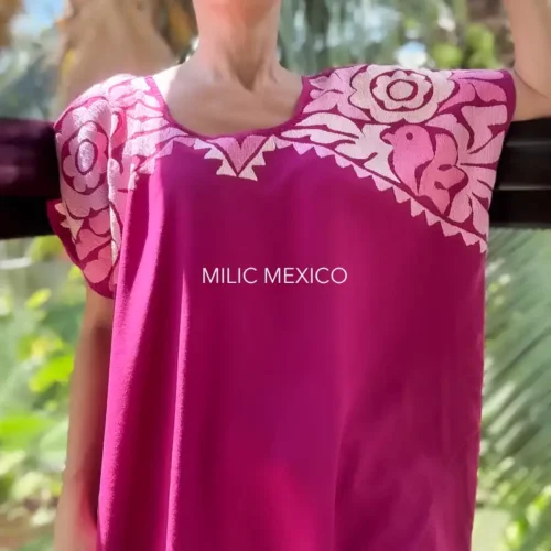 Blusón Jalapa bugambilia/rosas- Unitalla Curvy