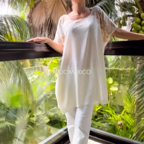 Blusón Jalapa hueso - Unitalla Curvy