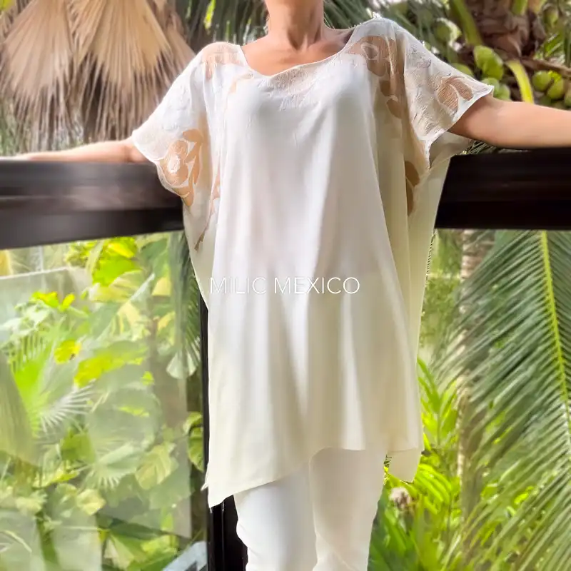 Blusón Jalapa hueso - Unitalla Curvy - Imagen 3