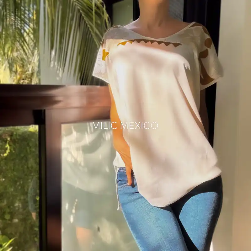 Blusa Jalapa cuello bordado hueso - XG - Imagen 2