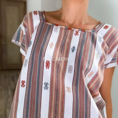 Blusa Clara blanco/gris/beige - G