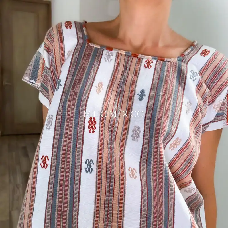 Blusa Clara blanco/gris/beige - G