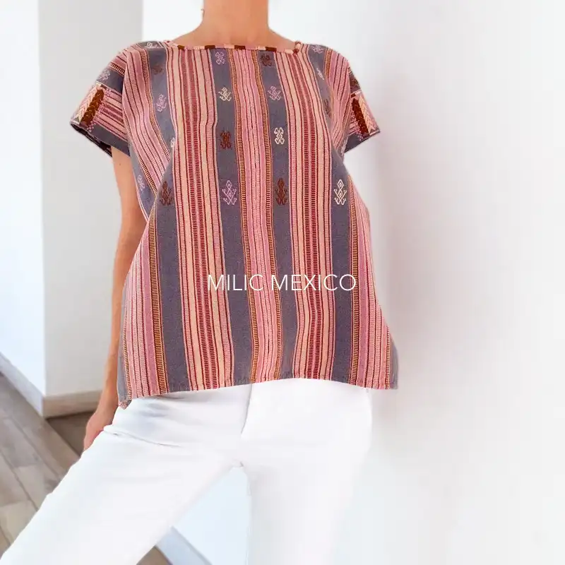 Blusa Clara gris/beige  - G