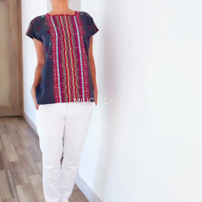 Blusa Clara azul/multicolor - M - Imagen 2