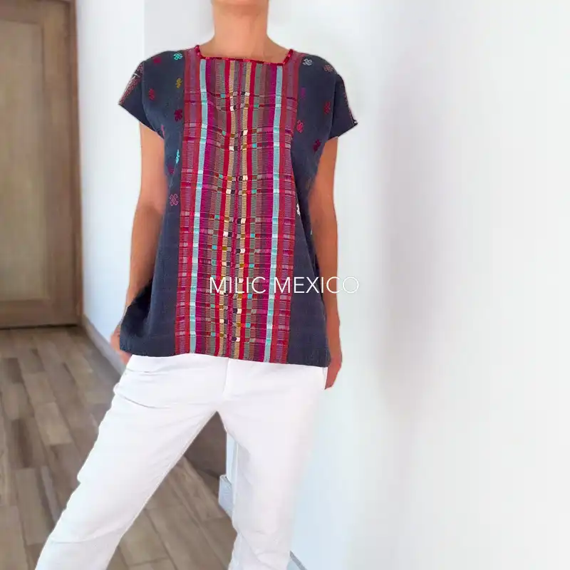 Blusa Clara azul/multicolor - M - Imagen 5