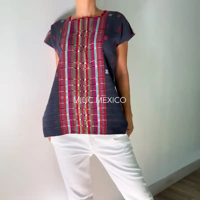 Blusa Clara azul/multicolor - M - Imagen 3