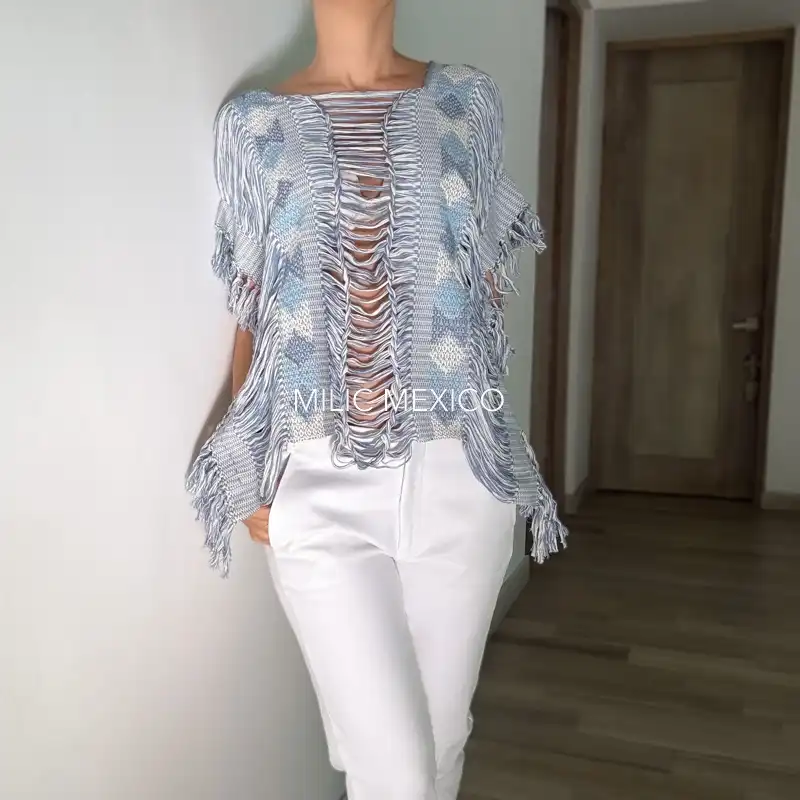 Capa Zinancantán azul cielo - Unitalla - Imagen 4