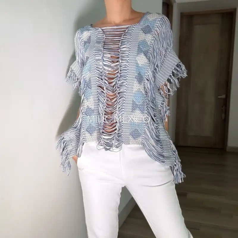 Capa Zinancantán azul cielo - Unitalla - Imagen 3