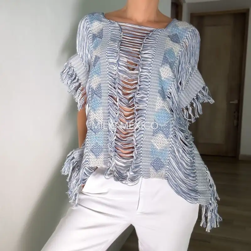 Capa Zinancantán azul cielo - Unitalla - Imagen 2