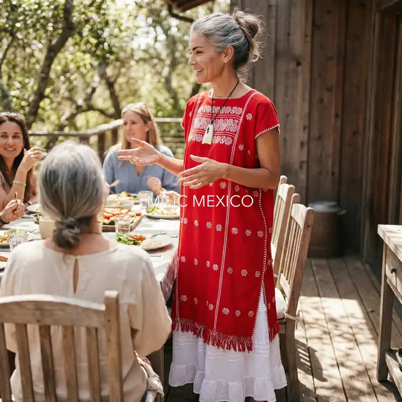 Huipil Amuzgo un lienzo rojo/blanco - G