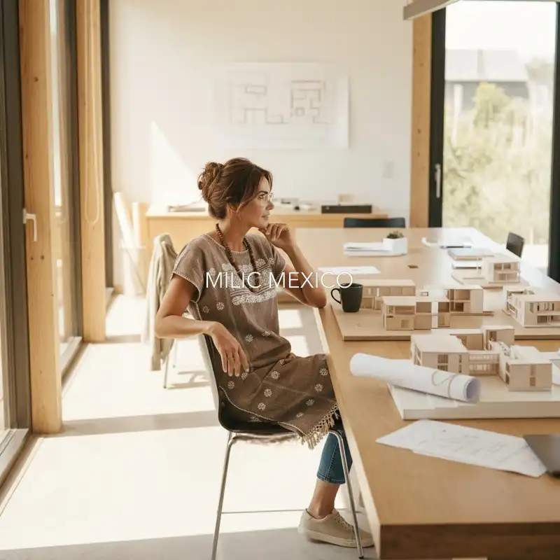 Huipil Amuzgo un lienzo tostado - G - Imagen 3