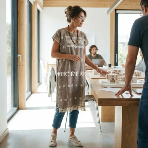 Huipil Amuzgo un lienzo tostado - G