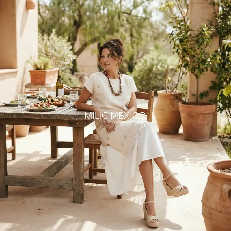 Huipil Amuzgo un lienzo beige - G - Imagen 2